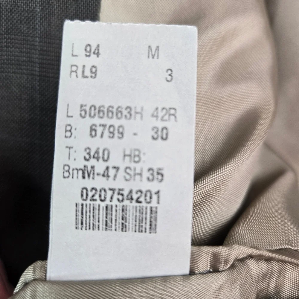 Ralph Lauren Men's Wool Glen Plaid Blazer Jacket Gray Green Blue‎ Size 42R